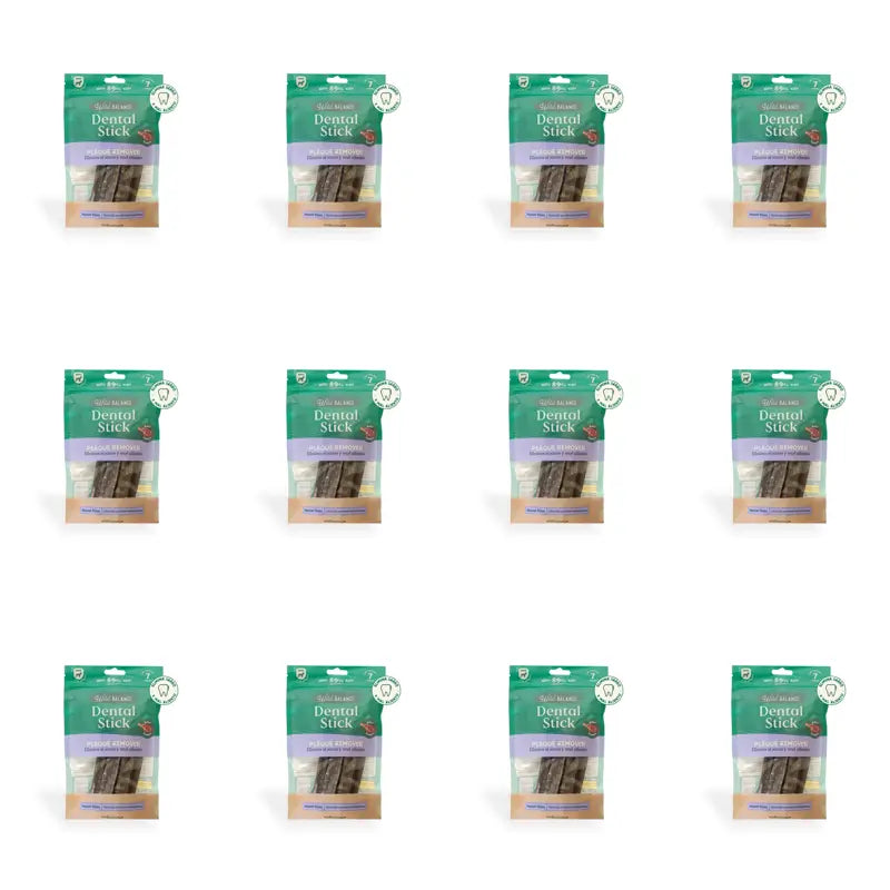 Wild Balance Snacks Snacks Dental Stick Off Plaque , 7 sticks, Embalagem de 12