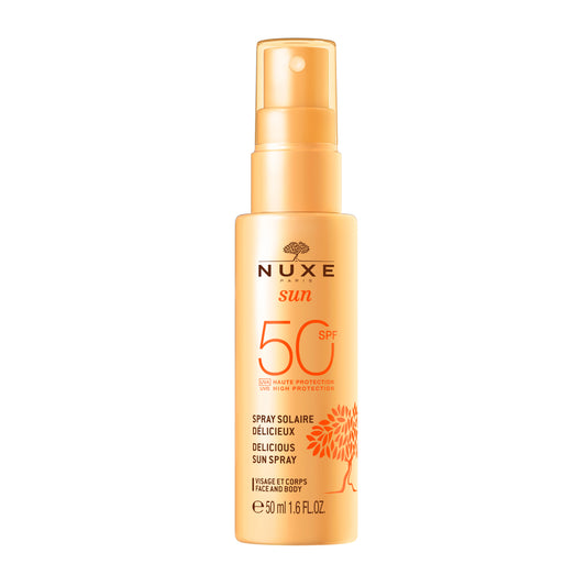 Nuxe Sun Delicious Sun Spray Rosto e Corpo Alta Proteção FPS 50 Formato de viagem