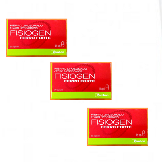 Fisiogen Ferro Forte Pack, 3x30 cápsulas