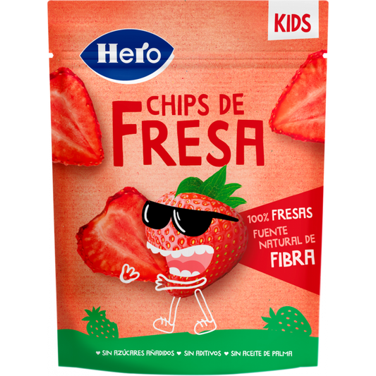 Hero Snack Kids Batatas fritas de morango , 12 gramas