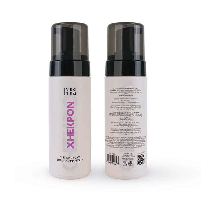 Xhekpon Espuma de limpeza com colagénio, 150 ml