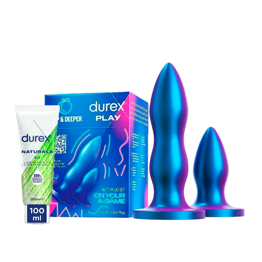 Durex Pack Tampões anais, conjunto Deep & Deeper + Lubrificante natural 100 ml