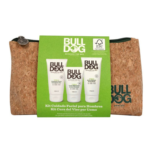 Bulldog Kit For Men Facial + Gel + Hidratante + Saco de toilette em cortiça