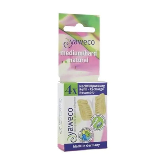 Recargas para escova de dentes Yaweco Dent. Nature Hard 4pcs.