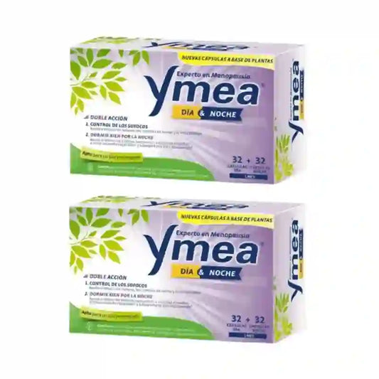 Ymea Day&Night Dupla Ação Menopausa, 32+32 cápsulas, embalagem de 2