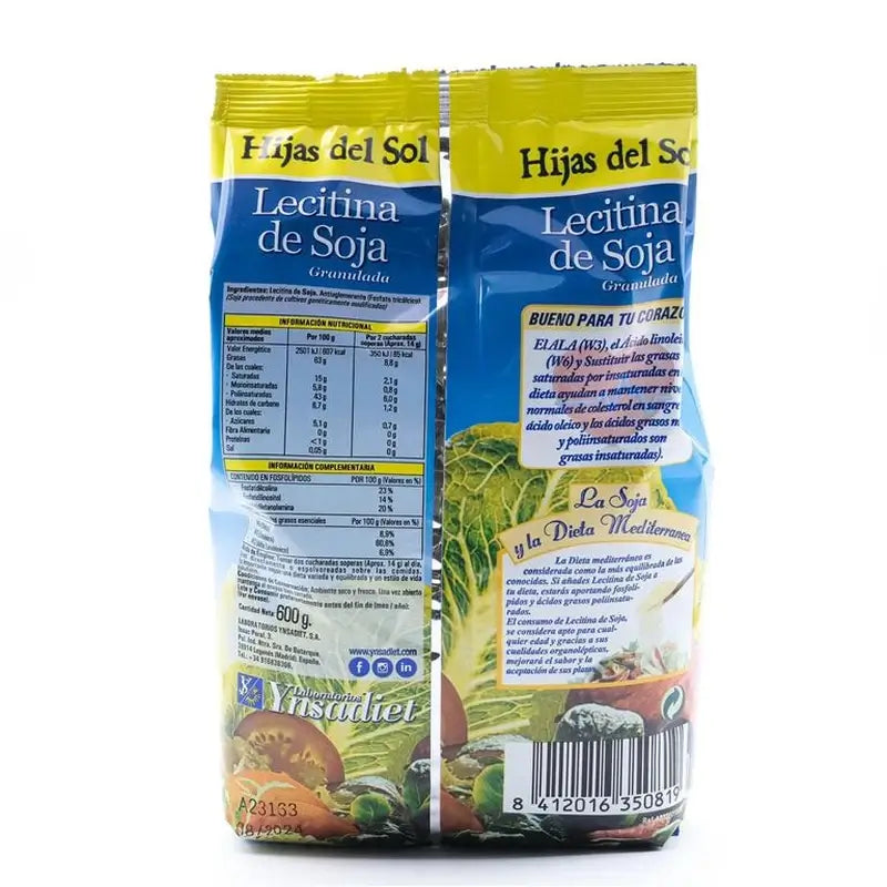 Ynsadiet Lecithin Soya Saco de soja granulado Gmo , 600 gr