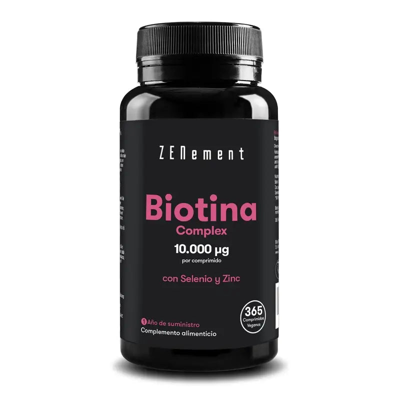Zenement Biotin Complex With Selenium And Zinc, 365 comprimidos veganos
