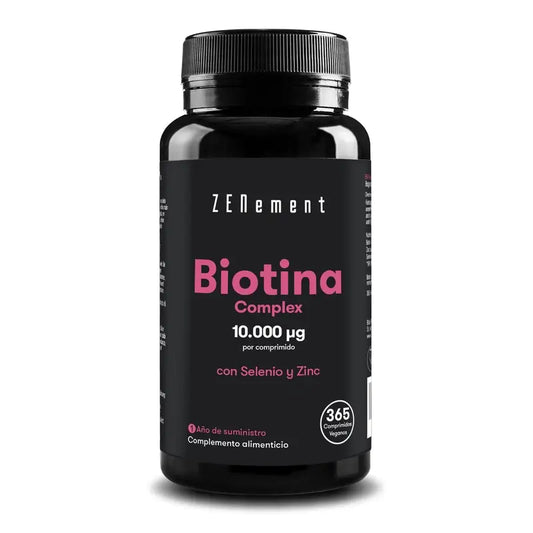 Zenement Biotin Complex With Selenium And Zinc, 365 comprimidos veganos