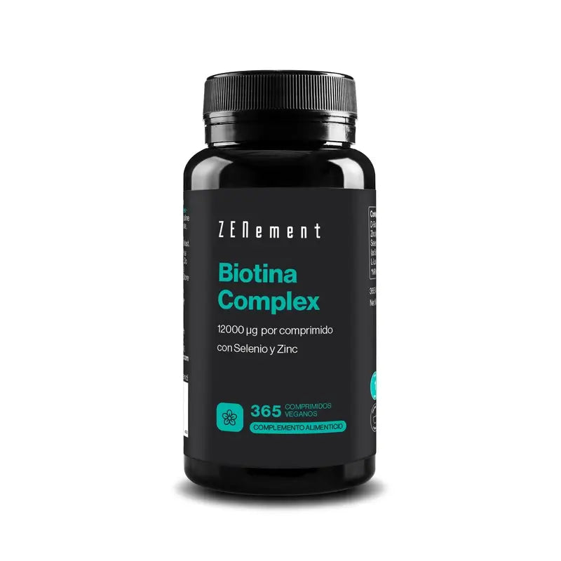 Zenement Biotin Complex With Selenium And Zinc, 365 comprimidos veganos