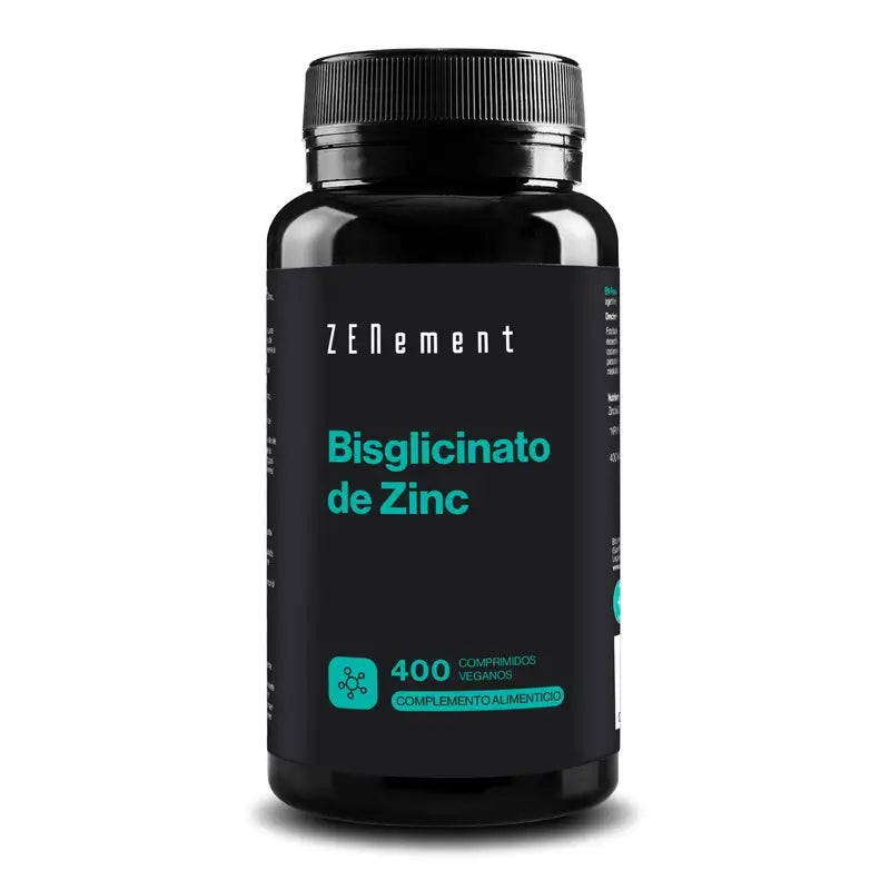 Zenement Zinc Bisglycinate, 400 comprimidos veganos