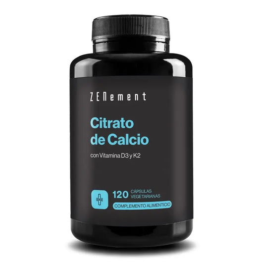 Zenement Citrato de Cálcio Vitamina D3 & K2, 120 cápsulas vegetais