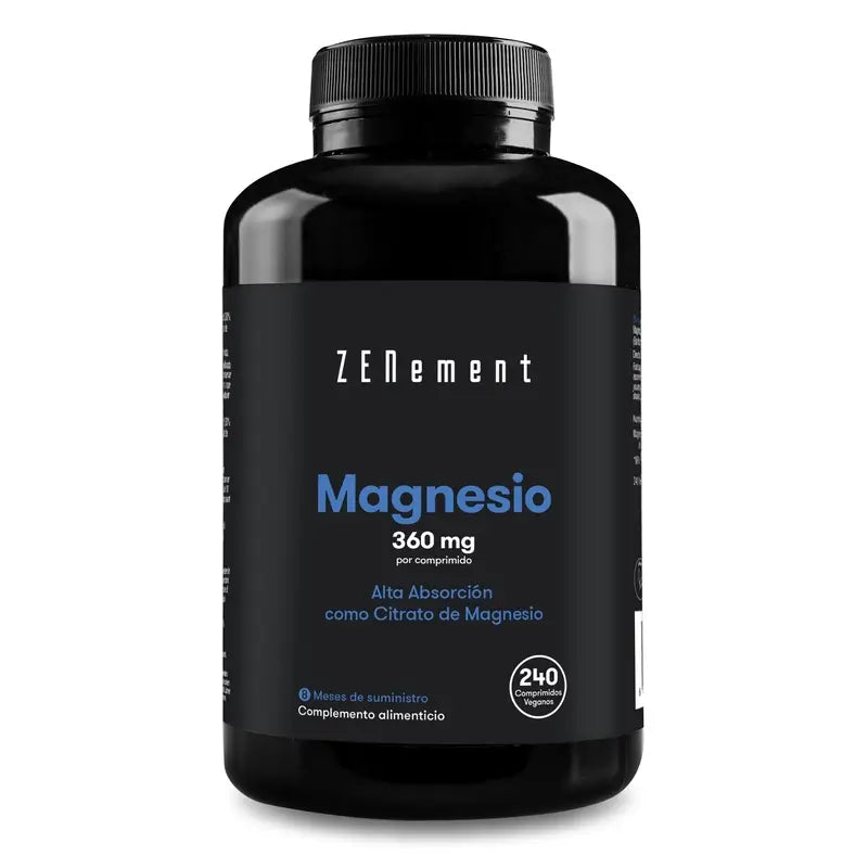 Zenement Magnesium Citrate, 240 comprimidos veganos