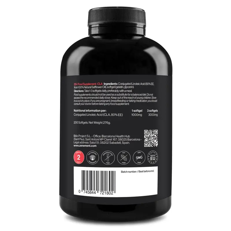 Zenement Cla 3000 Mg, 200 cápsulas de gelatina mole