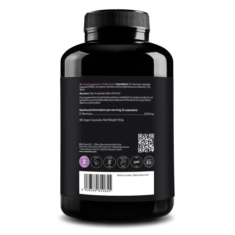 Zenement D-Mannose, 180 cápsulas vegetais