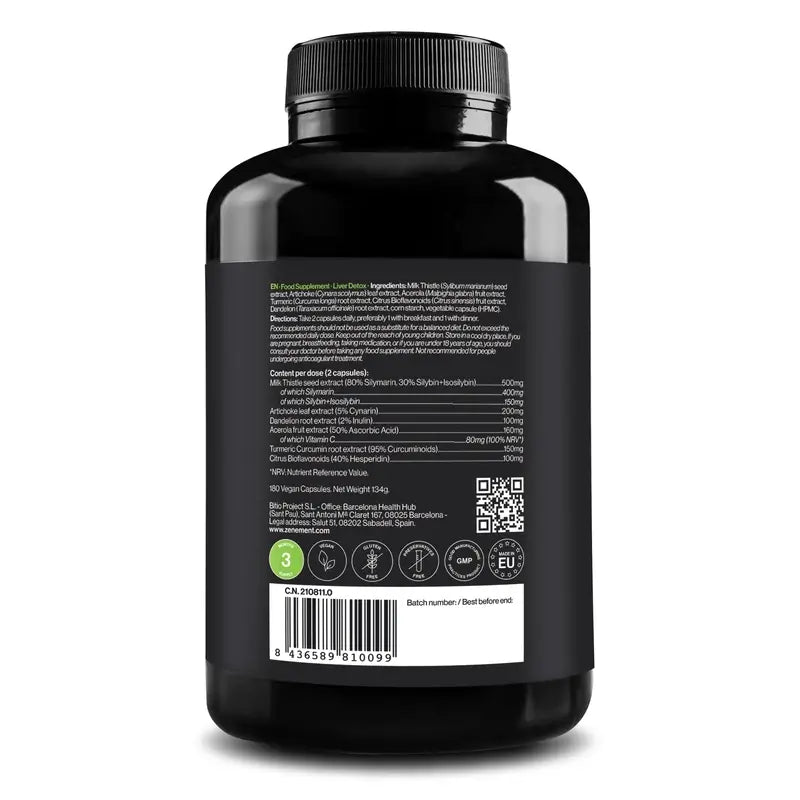 Zenement Detox Liver, 180 cápsulas vegetais