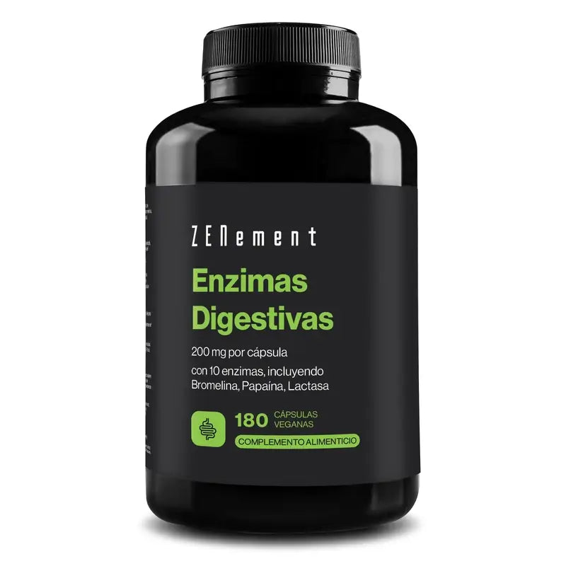 Zenement Digestive Enzymes, 180 cápsulas vegetais