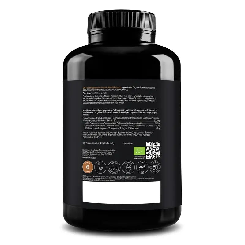 Zenement Organic Reishi Extract, 180 cápsulas vegetais