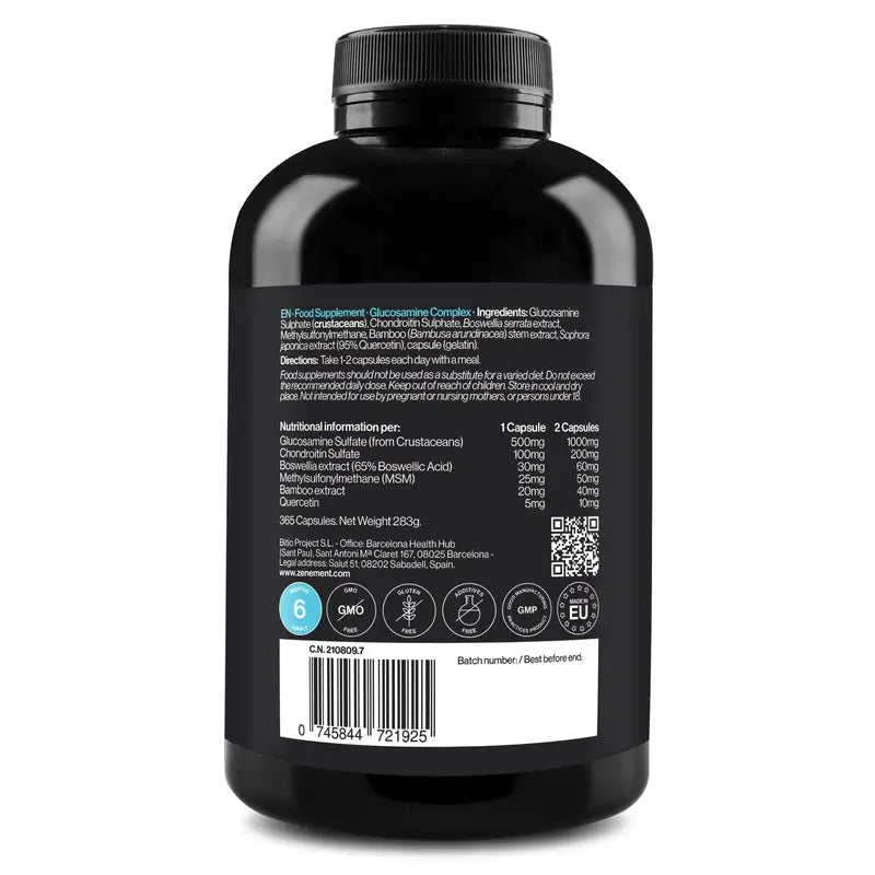 Zenement Glucosamine Complex, 365 cápsulas