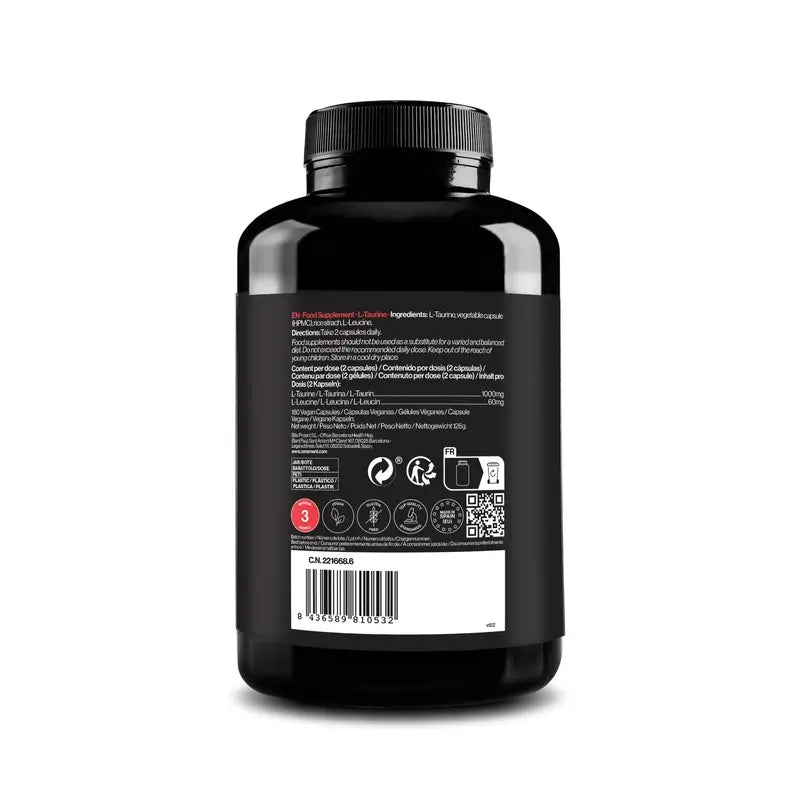 Zenement L-Taurine, 180 cápsulas vegetais