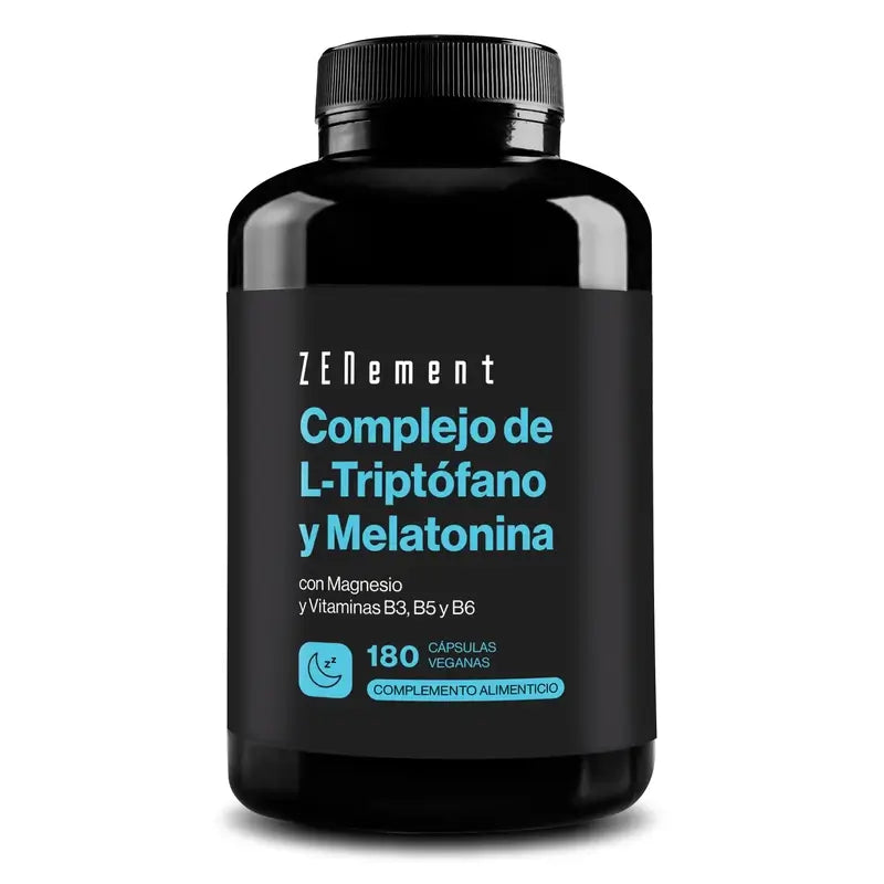 Zenement L-Tryptophan & Melatonin Complex, 180 cápsulas vegetais