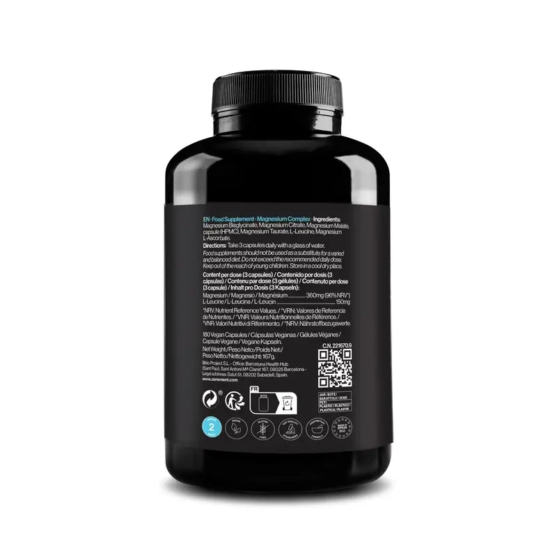 Zenement Magnesium Complex 5 In 1, 180 cápsulas vegetais