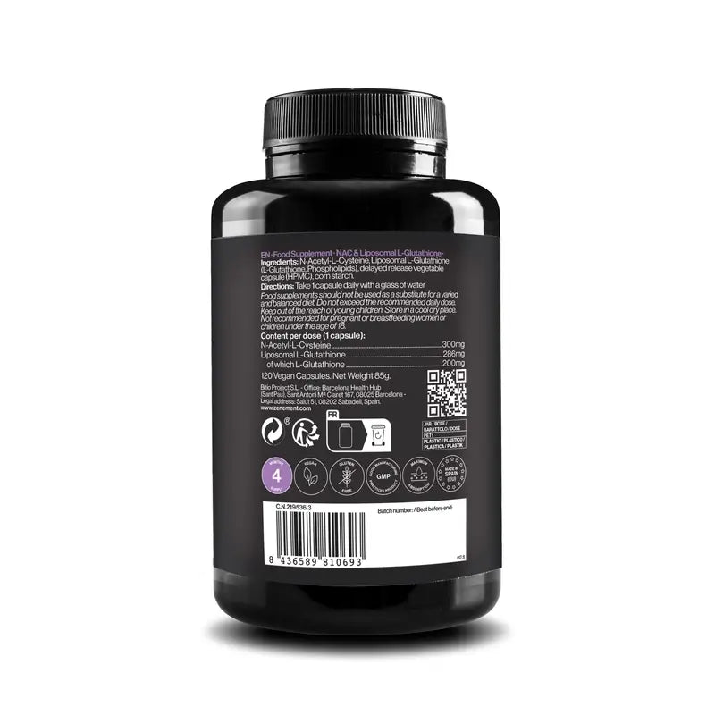 Zenement Nac & Liposomal L-Glutatião, 120 cápsulas vegetais