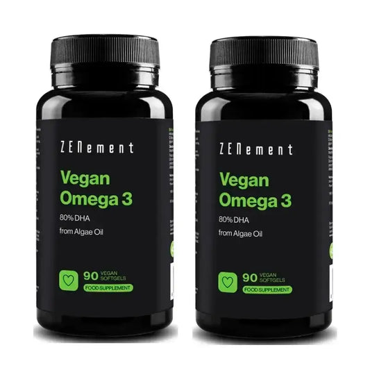 Zenement Omega-3 Vegan Dha, Embalagem 2 x 90 cápsulas de gelatina mole vegana