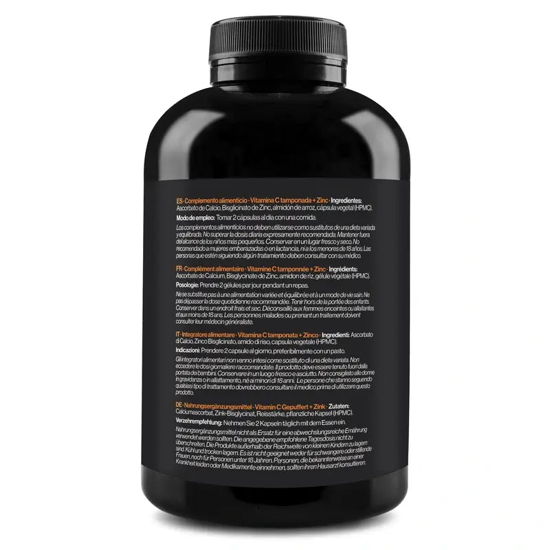 Zenement Buffered Vitamin C + Zinc, 365 cápsulas vegetais