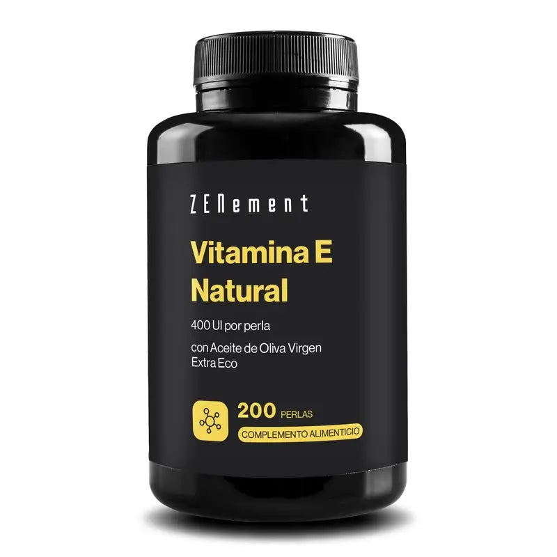 Zenement Natural Vitamina E 400 UI, 200 cápsulas de gelatina mole