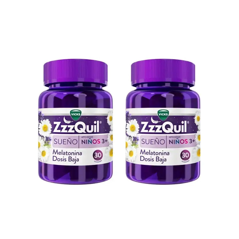 Zzzquil Natura Kids Melatonina Dose Baixa +3 Anos, 2X30 Gomas