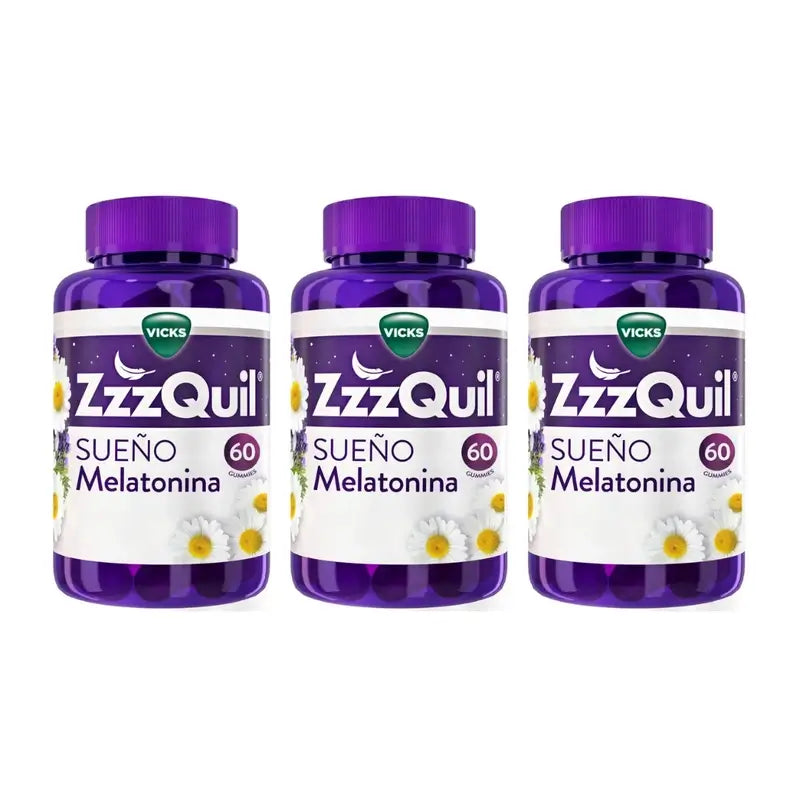 ZzzQuil Natura Melatonina, Embalagem 3x60 Gomas