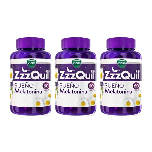 ZzzQuil Natura Melatonina, Embalagem 3x60 Gomas