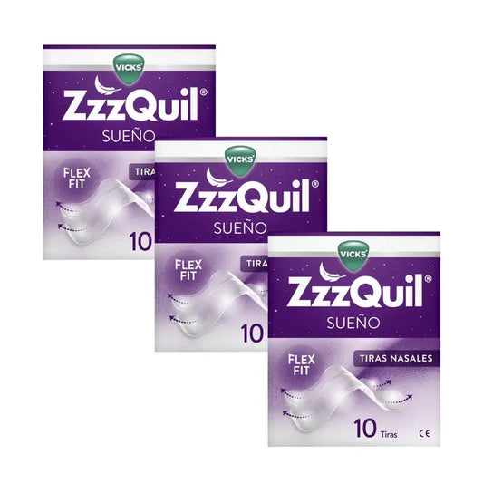 Zzzquil Sleep Tiras Nasais, Respire e Durma Melhor, 3X10 Tiras